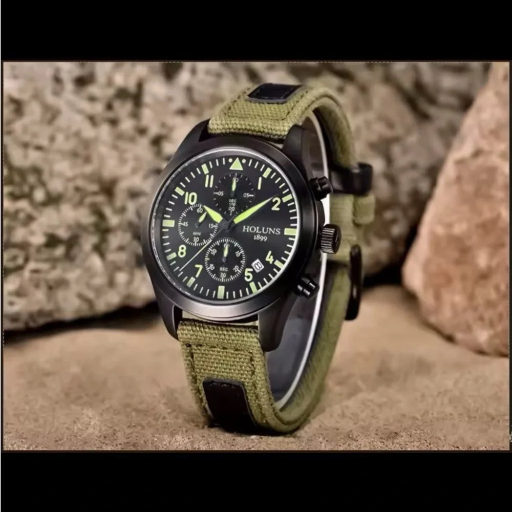 New Men’s Holuns Chronograph Military Watch